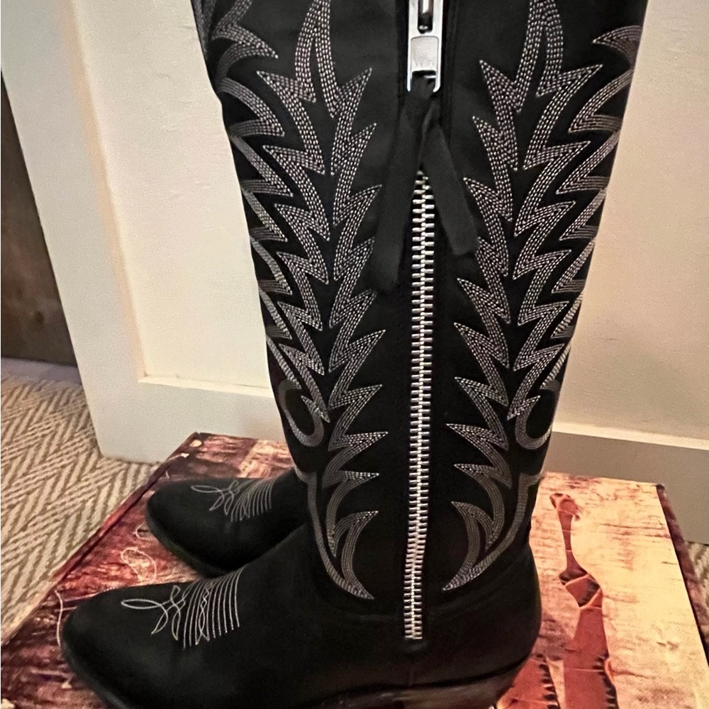 Old Gringo Black and Beige Razz Boots